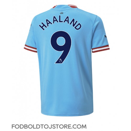 Manchester City Erling Haaland #9 Hjemmebanetrøje 2022-23 Kortærmet